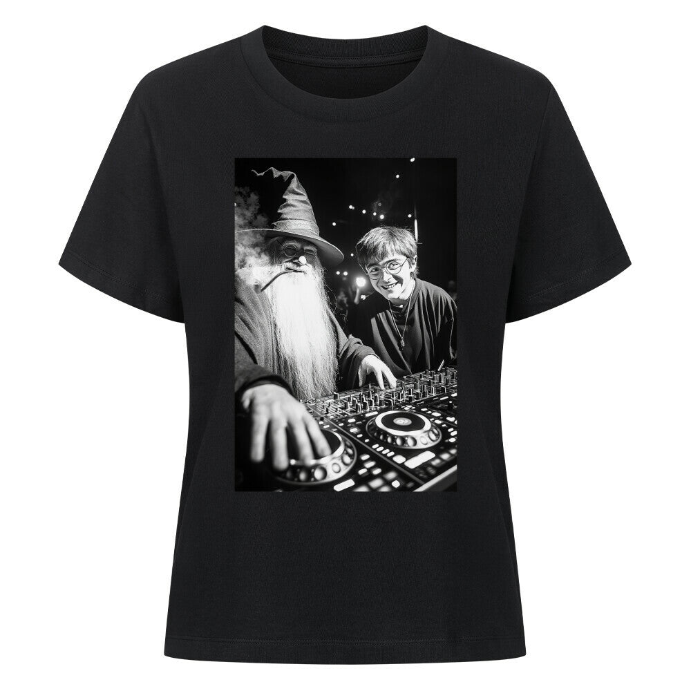 Damen T-Shirt Wizard DJ Music Maker Cooler Zauberer Musik Maker