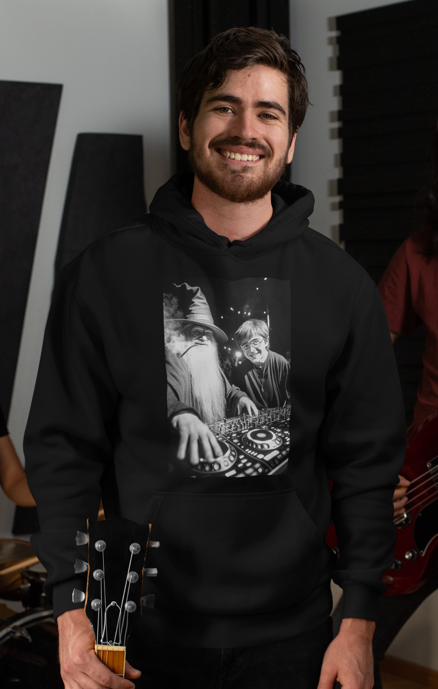 Hoodie Wizard DJ Music Maker Cooler Zauberer Musik Maker