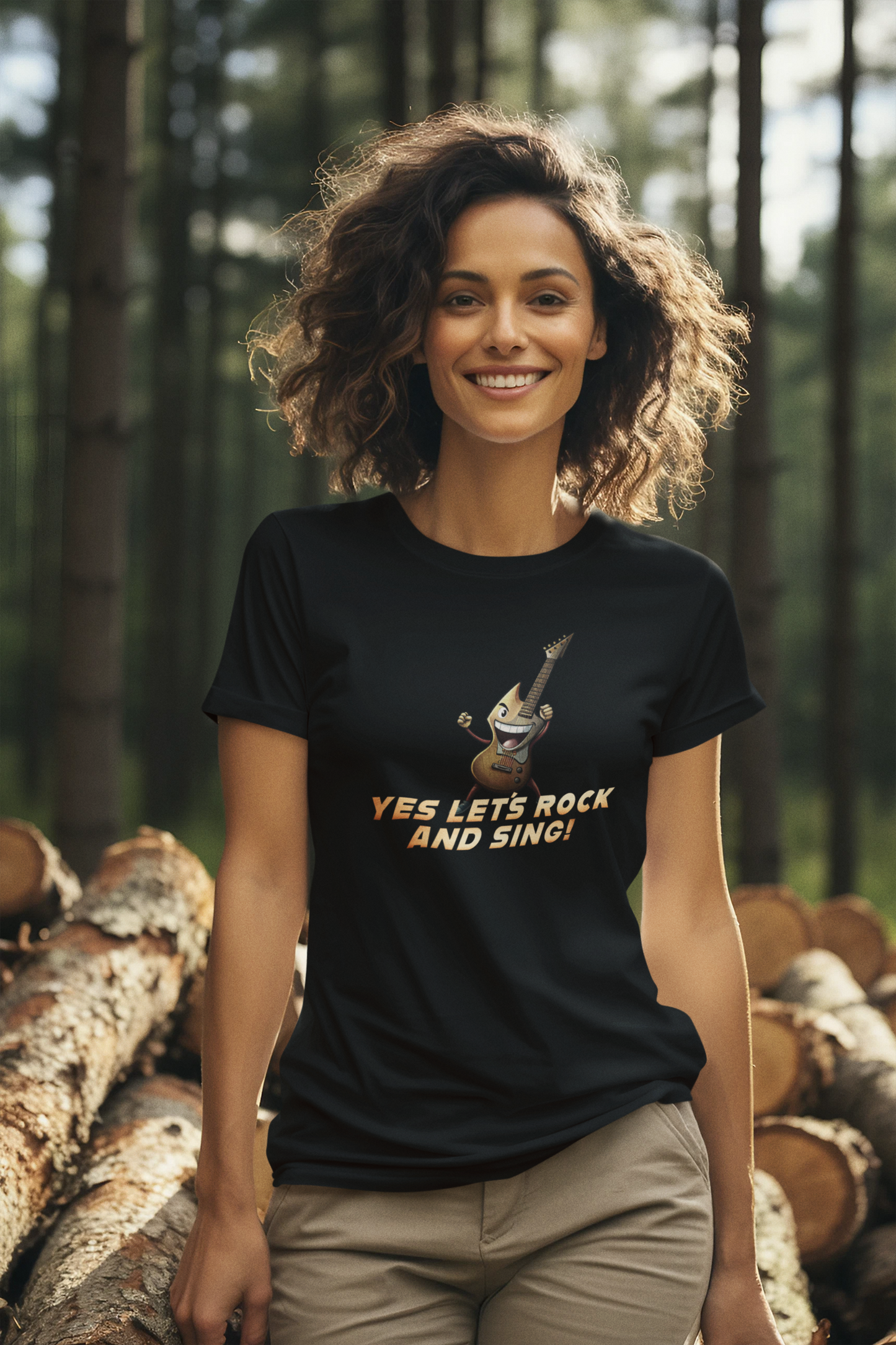 Damen T-Shirt Lets Rock