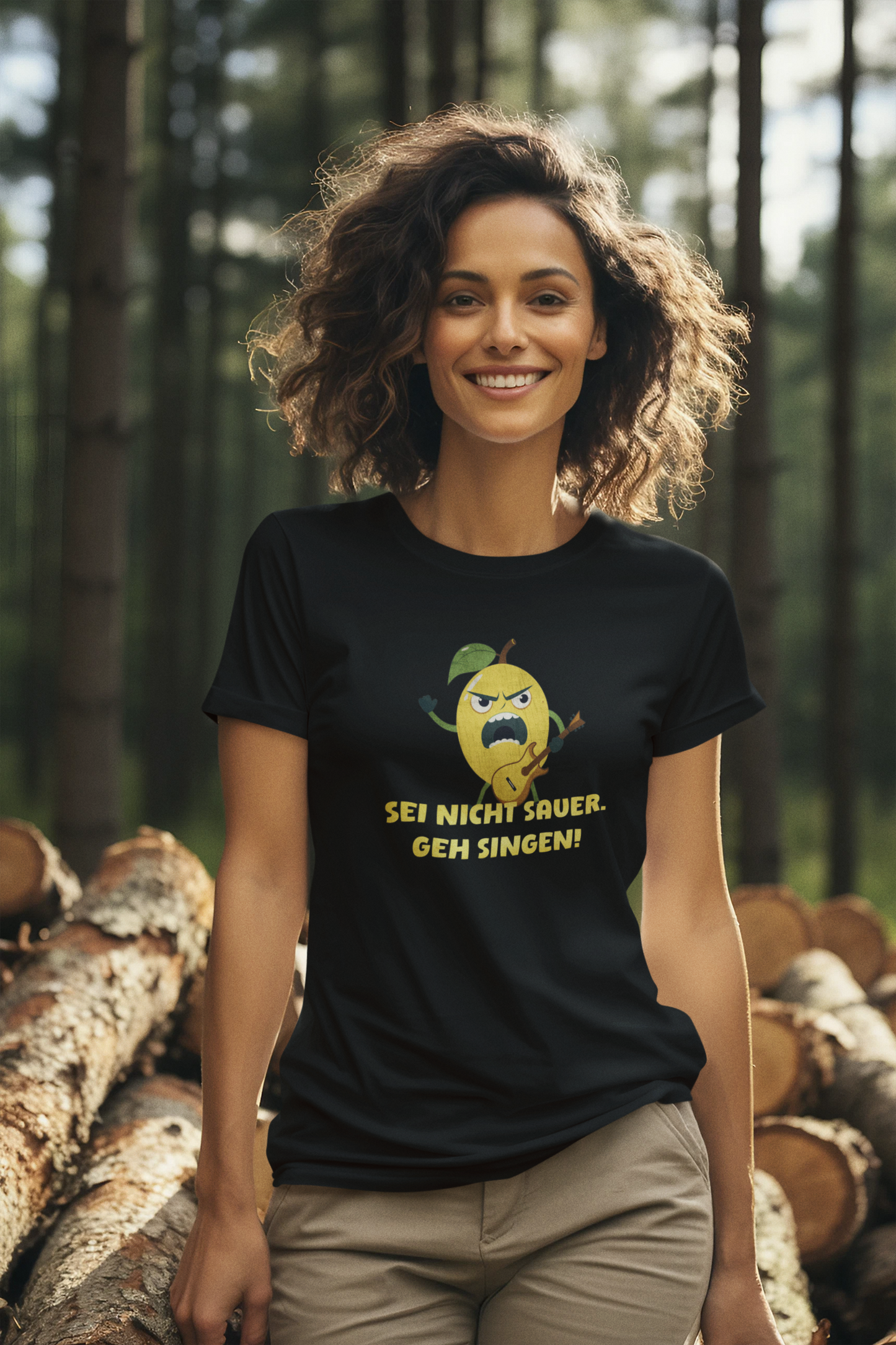Damen T-Shirt Geh singen