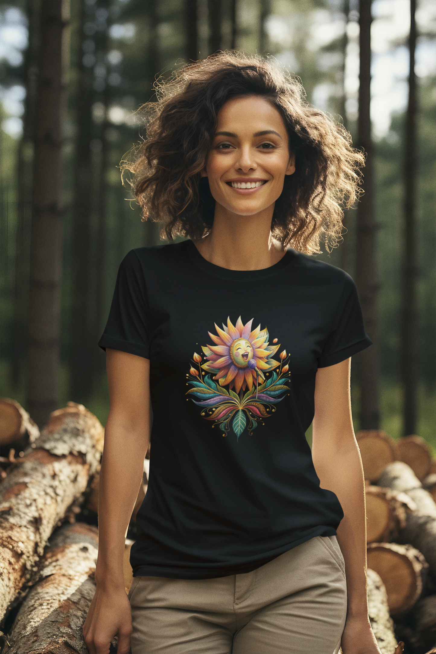 Damen T-Shirt Chorblume