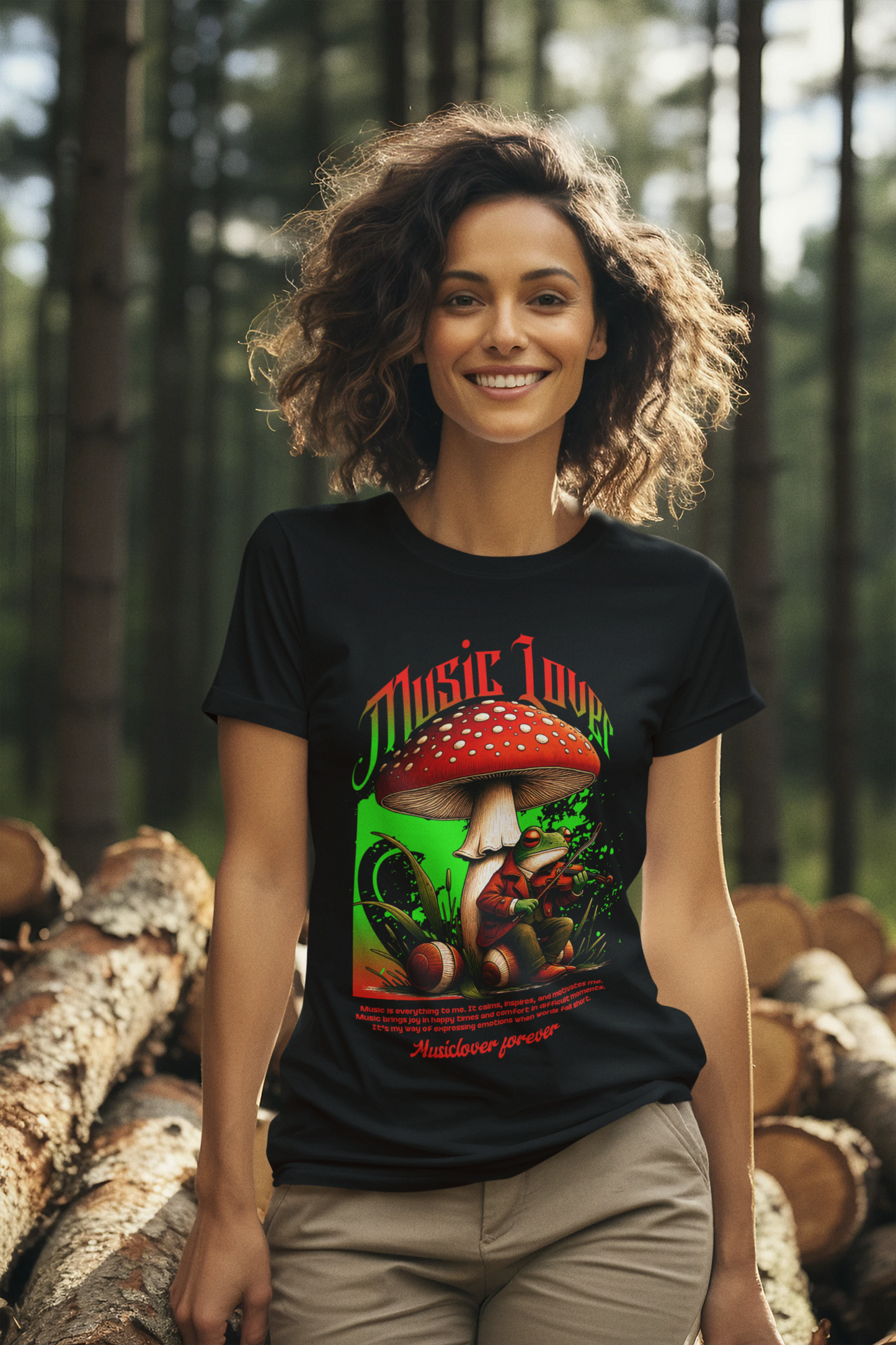 Damen T-Shirt Music Lover