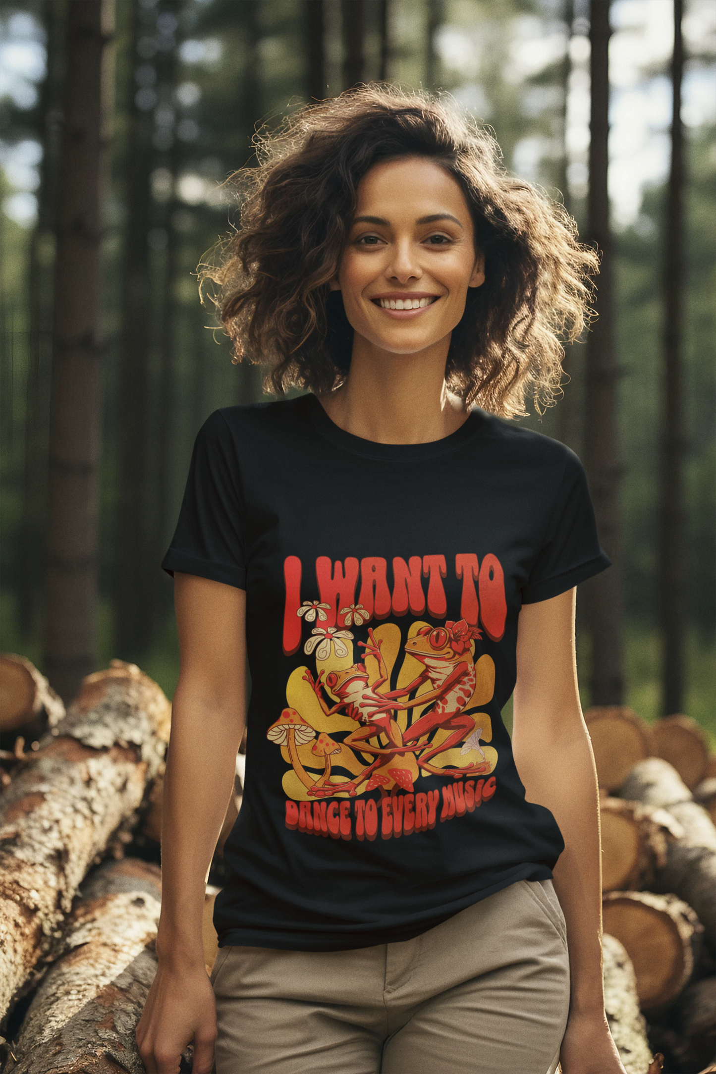 Damen T-Shirt I want to dance