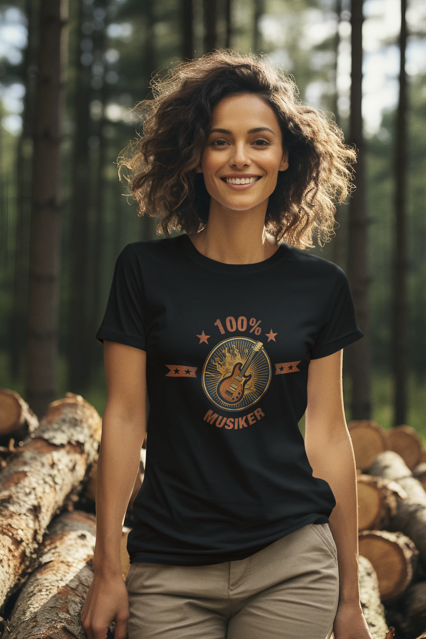 Damen T-Shirt Musiker