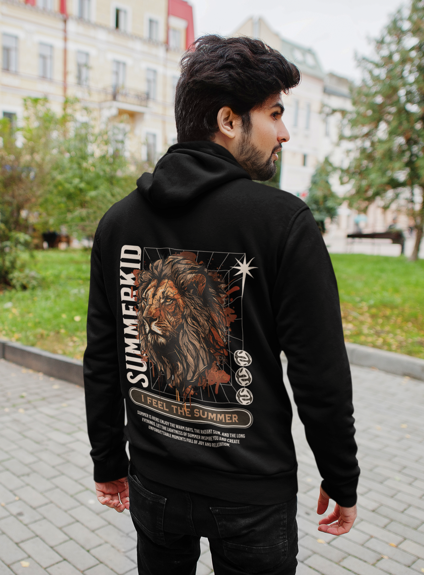 Hoodie Summerkid Lion Backprint
