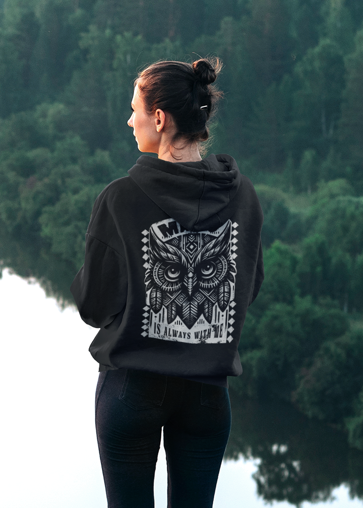 Magic Owl Backprint_Classic Hoodie - Mit Taschendruck