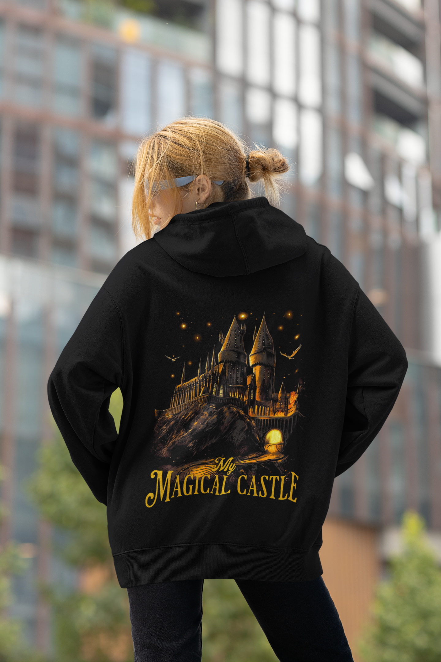 My Magical Castle Backprint_Classic Hoodie - Mit Taschendruck