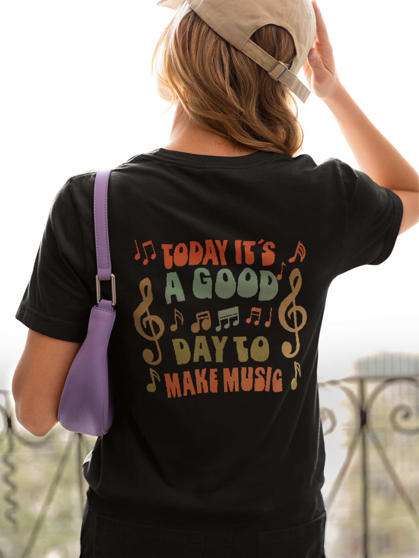 Damen T-Shirt Good Day Backprint