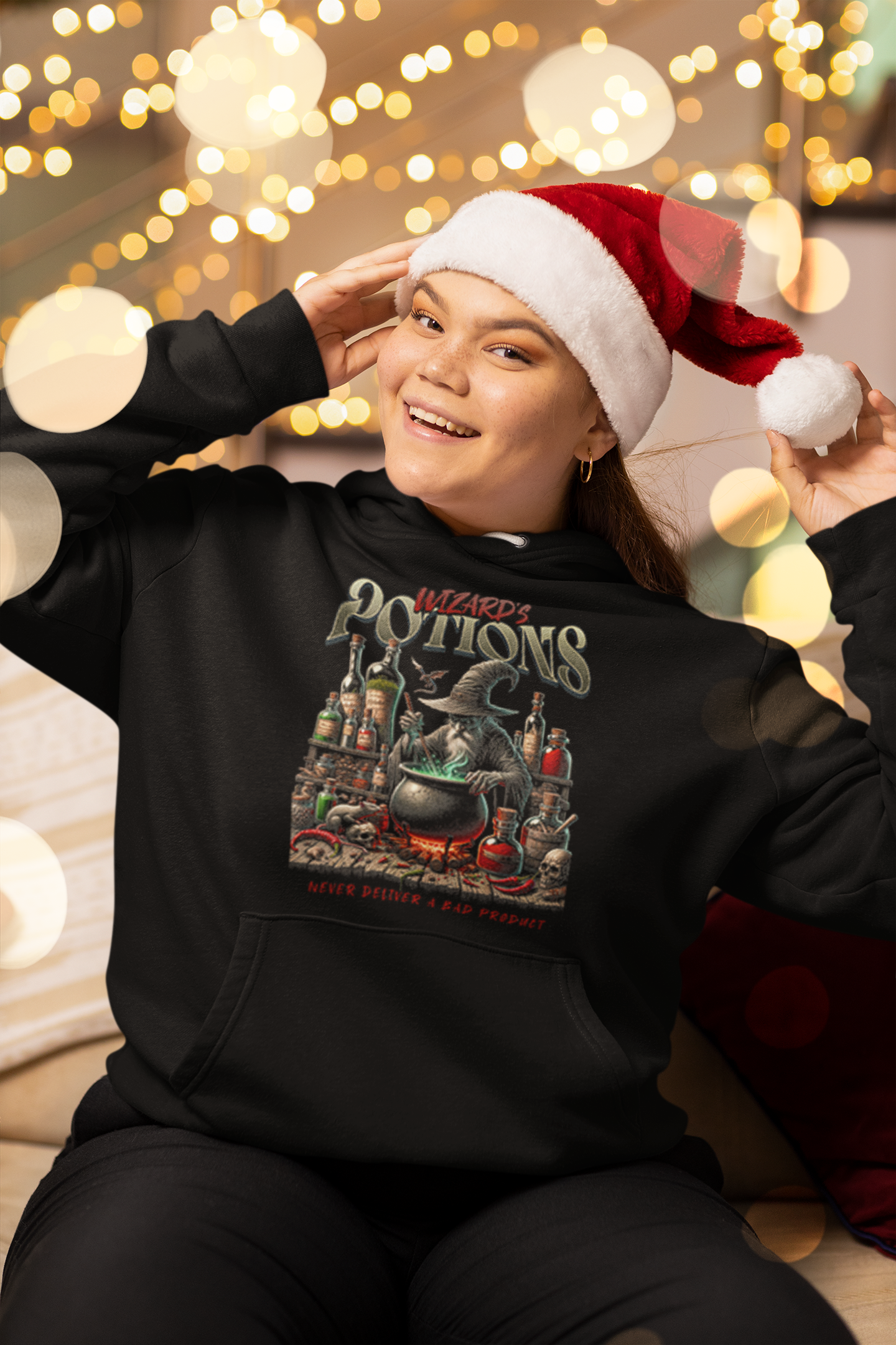 Wizard_Classic Hoodie - Mit Taschendruck