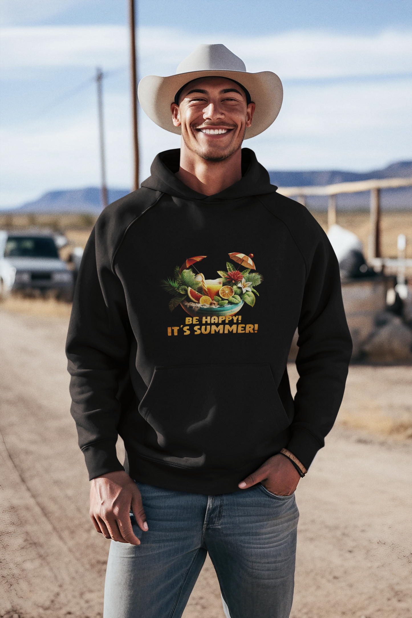 Hoodie Be Happy Its Summer