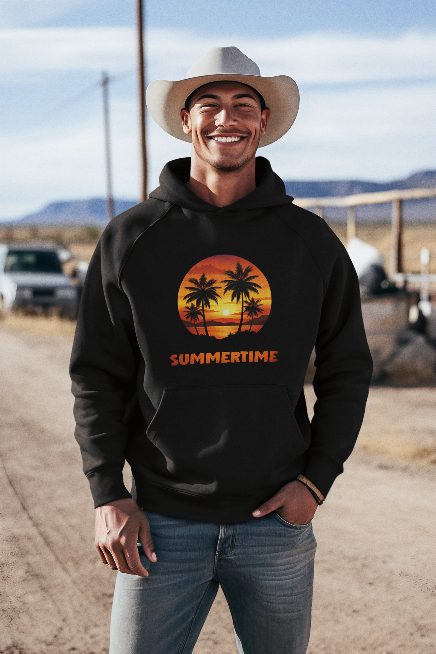 Hoodie Summertime Sunset Beach