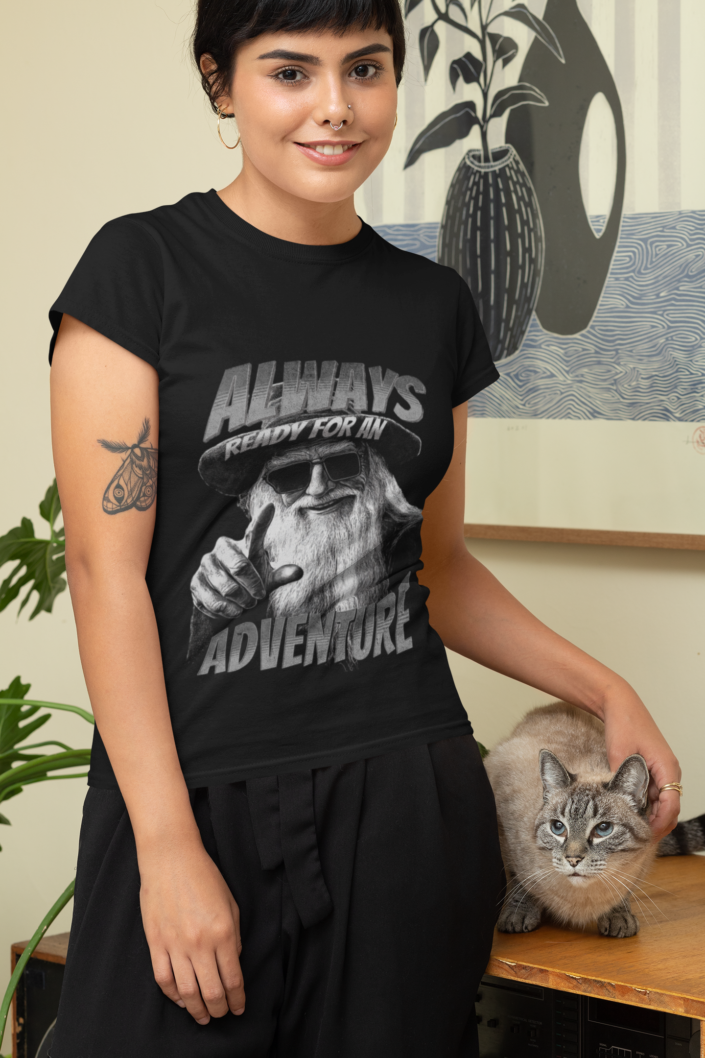 Damen T-Shirt Ready for an Adventure