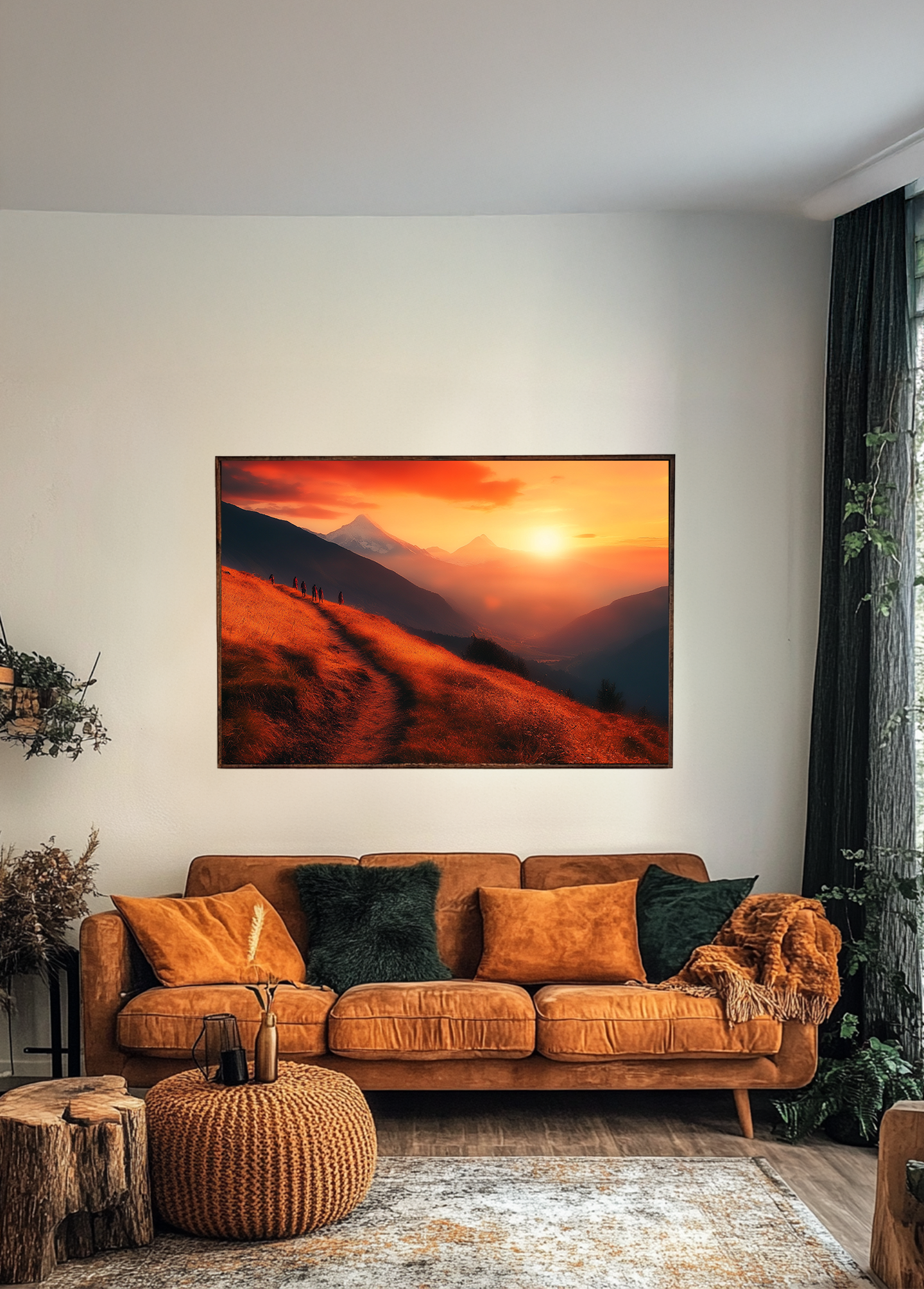 Fotografie_ Sonnenuntergang auf Leinwand gedruckt