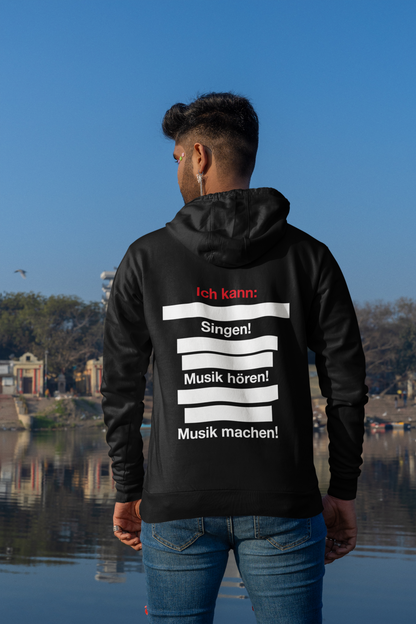 Ich kann singen_Backprint_Classic Hoodie - Mit Taschendruck