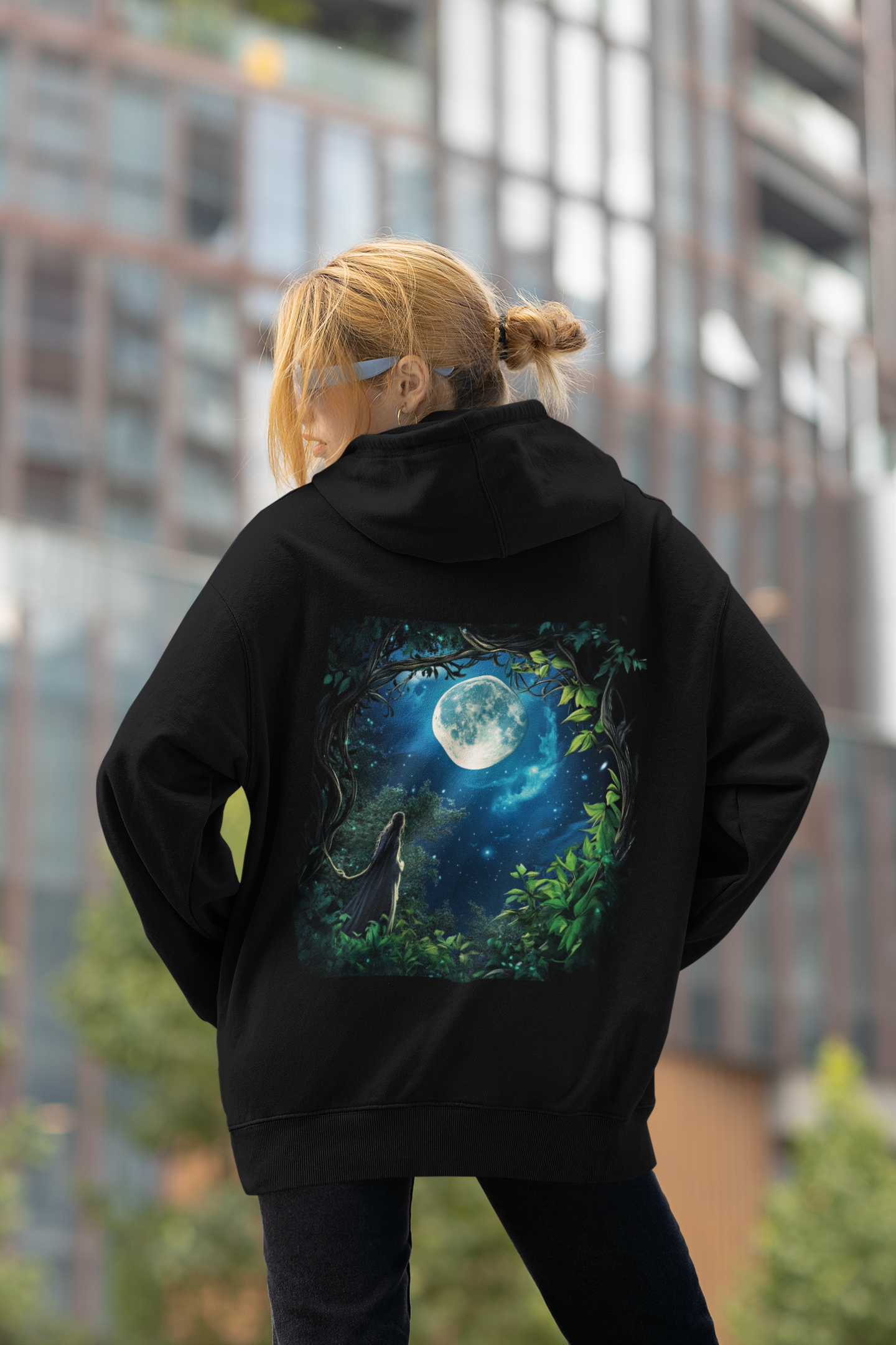 Magic Moon Backprint_Classic Hoodie - Mit Taschendruck