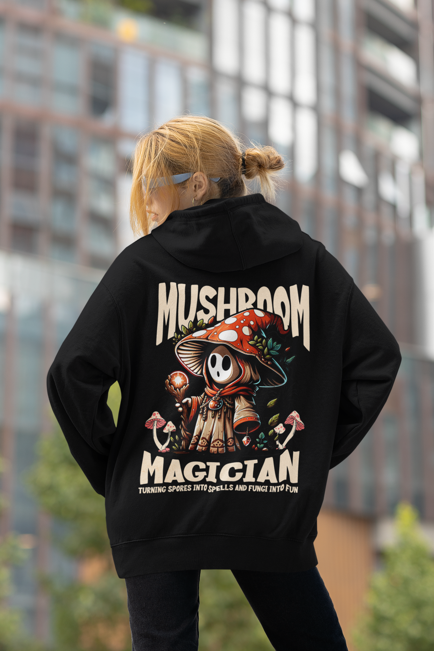 Mushroom Magician Backprint_Classic Hoodie - Mit Taschendruck