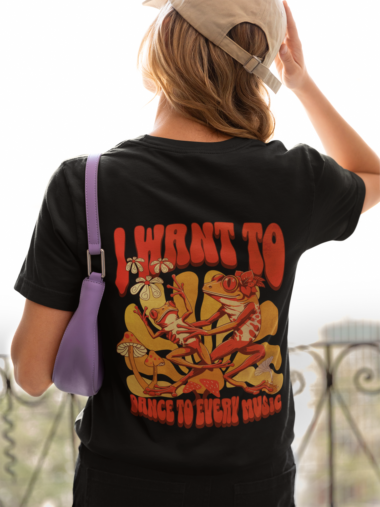 I want to dance_Backprint_Classic Organic Shirt Women