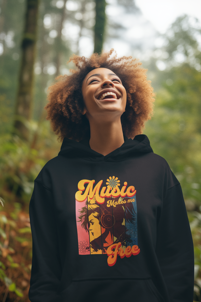 Music makes me Free_Classic Hoodie - Mit Taschendruck