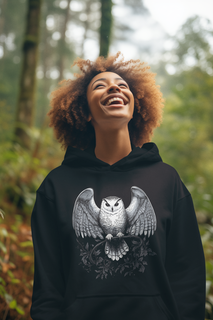 Magic Snowy Owl_Classic Hoodie - Mit Taschendruck