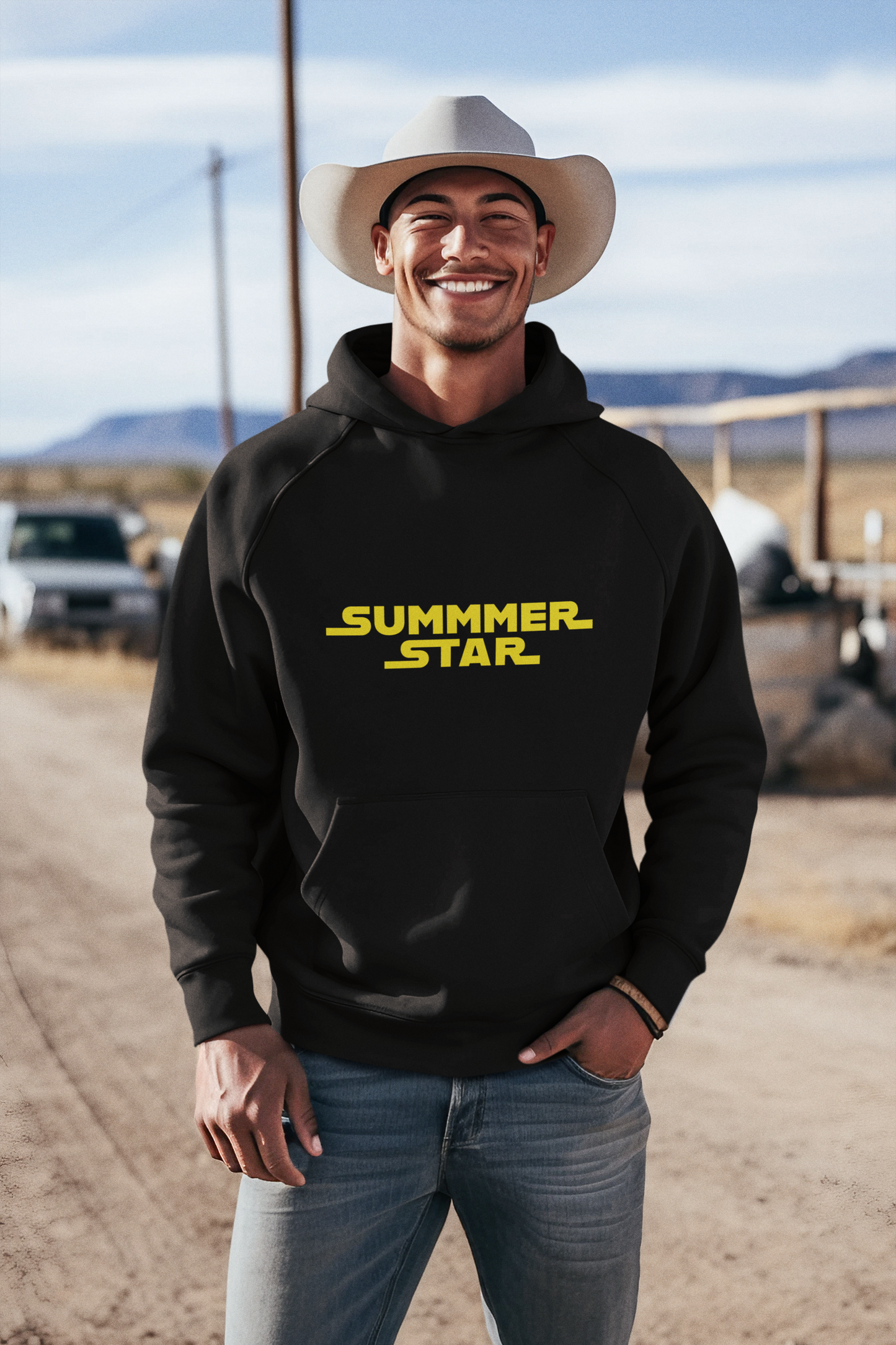 Summer Star_Classic Hoodie - Mit Taschendruck