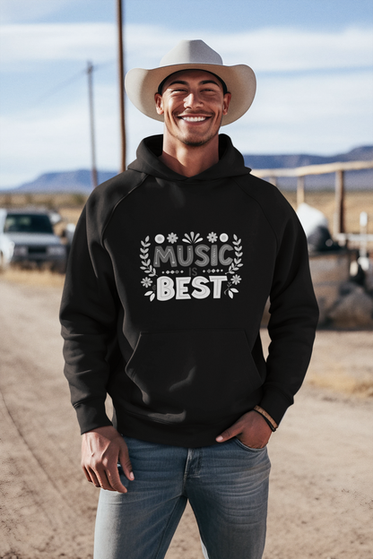 Music is Best_Classic Hoodie - Mit Taschendruck