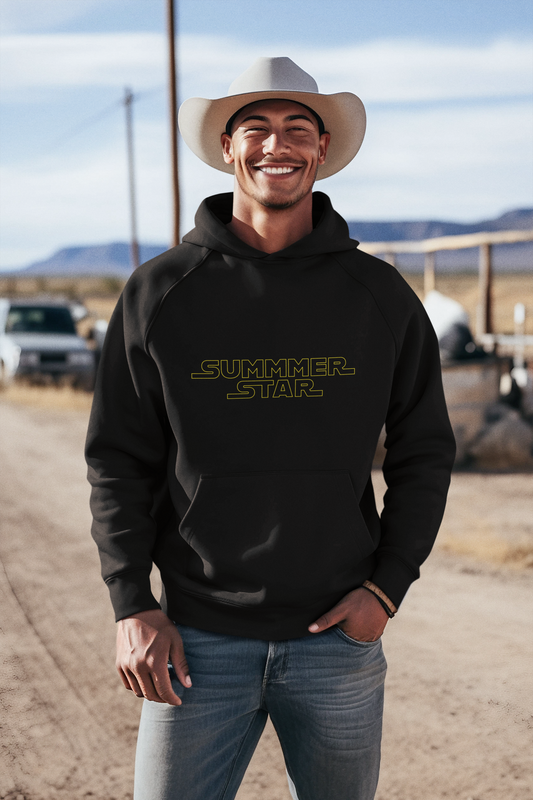 Hoodie Summer Star Yellow Outline