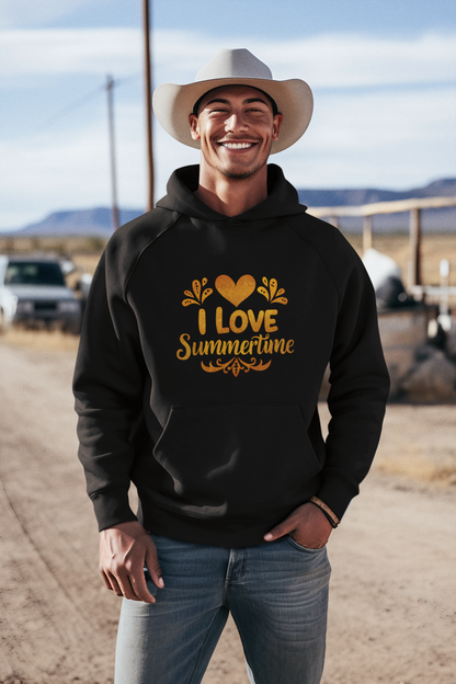 I Love Summer_Classic Hoodie - Mit Taschendruck