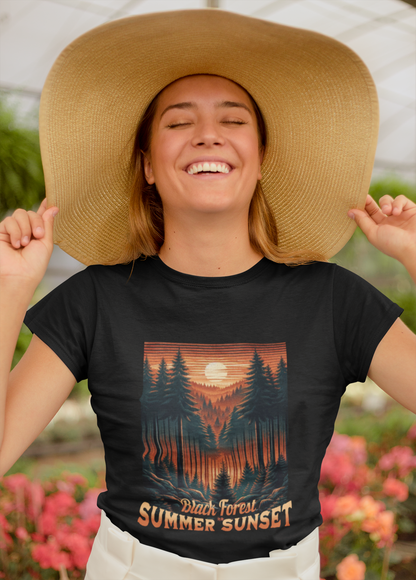 Black Forest Summer Sunset Classic Organic Shirt Women